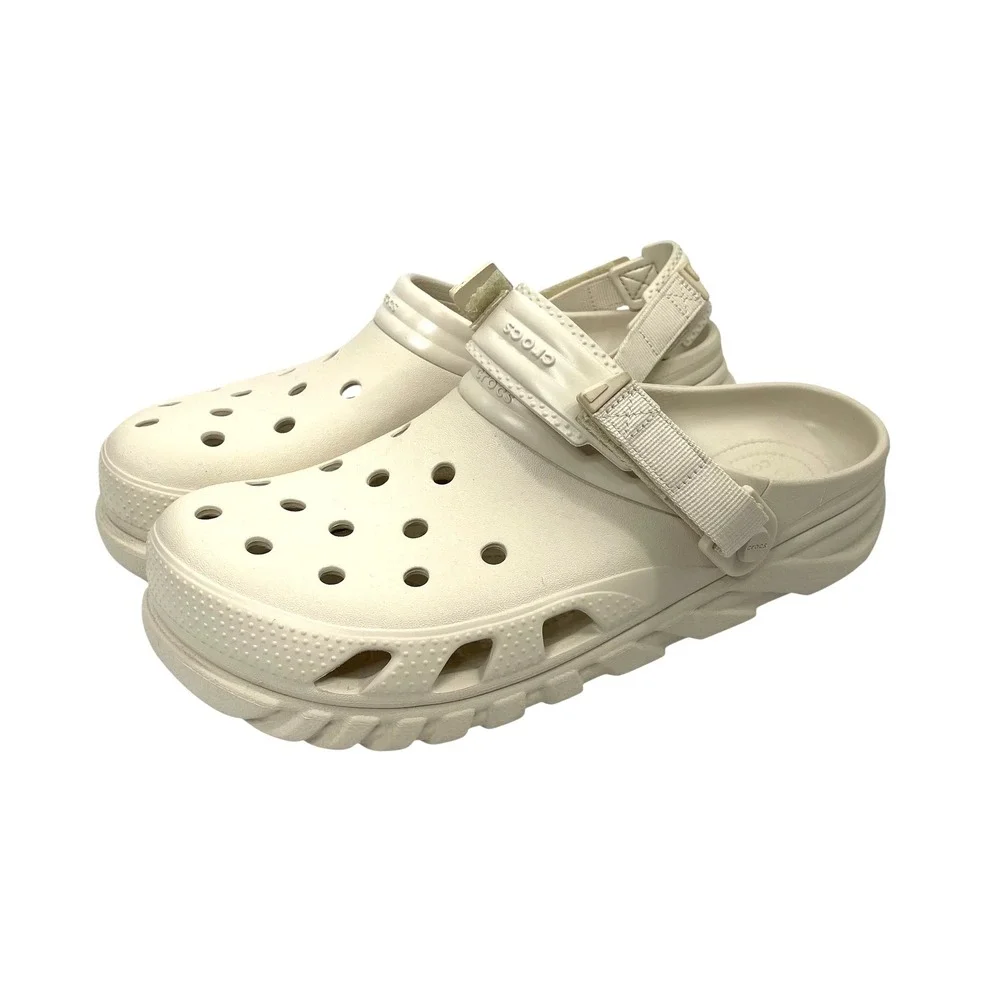 NEW Crocs Duet Max II Clogs Size 11 Mens stucco cream